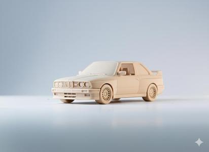 BMW M3 E30 3D Model Scale