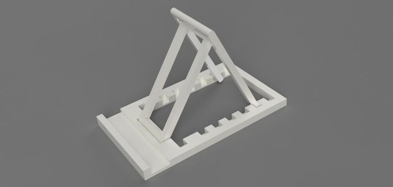 Adjustable, stowable phone holder