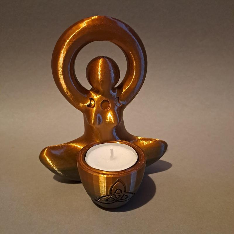 Goddess Tea light Holder, Wicca, Pagan, Witch