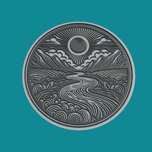 River Medallion River 3d Print Model