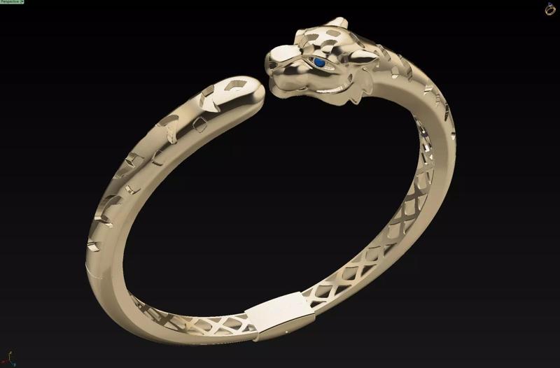 panther bracelet 3D print model