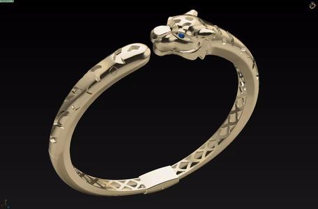 panther bracelet 3D print model