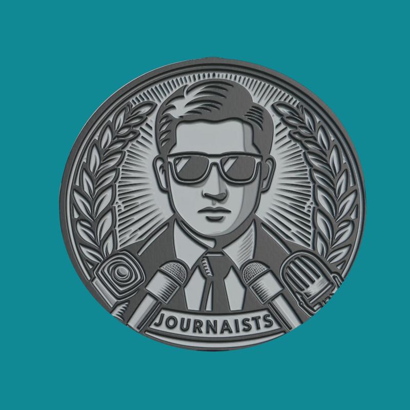 Journalist Medallion Journalist 3d Print Model