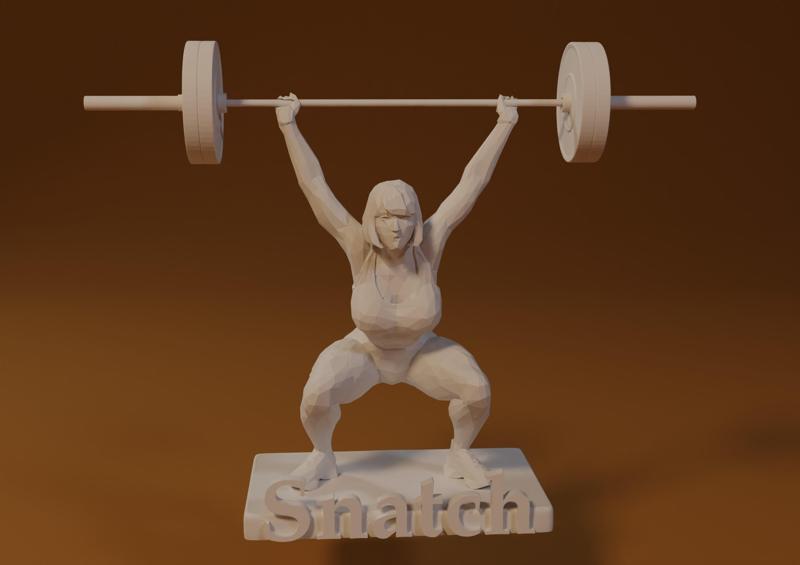 Crossfit Woman Snatch Geometric Powerlifting