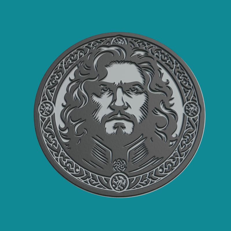 Robert Baratheon Print Model Robert Baratheon Medallion Robert Baratheon Wall Decor