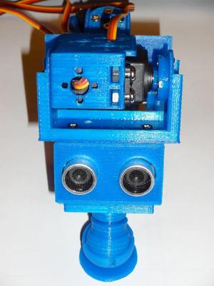 Hexapod robotic leg with MG995 / MG996R servo, standard bracket and forks, ball-and-socket foot connection, foot switch and us sensor