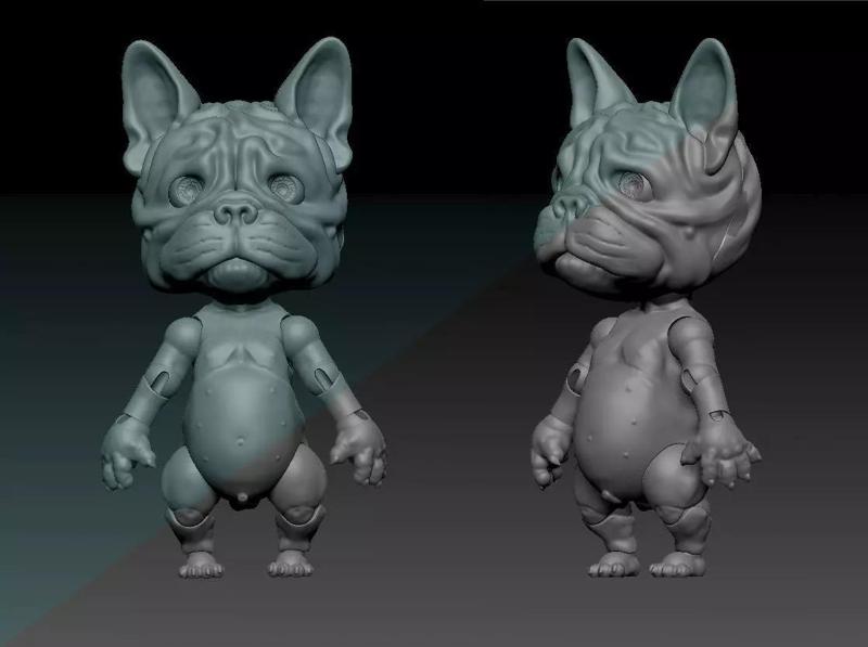 BJD doll french bulldog Boy 15 cm