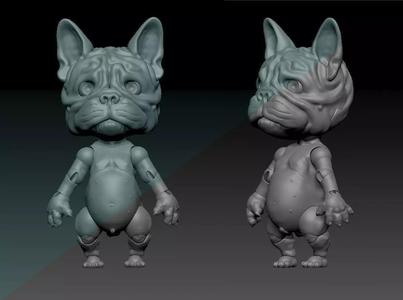 BJD doll french bulldog Boy 15 cm