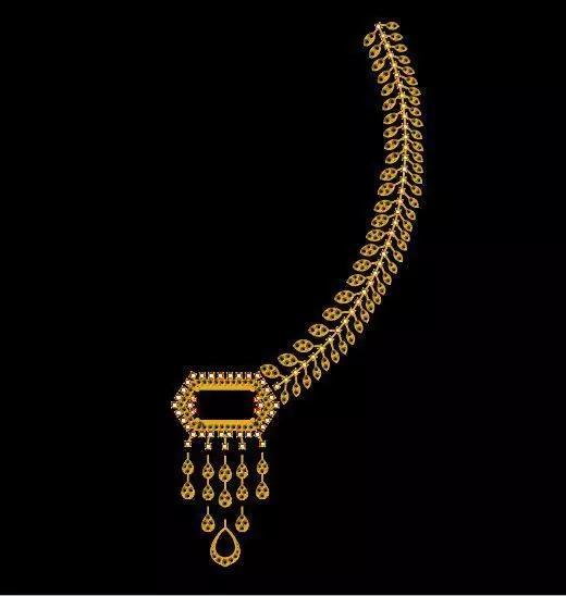 leaf diamond necklace 3dm file