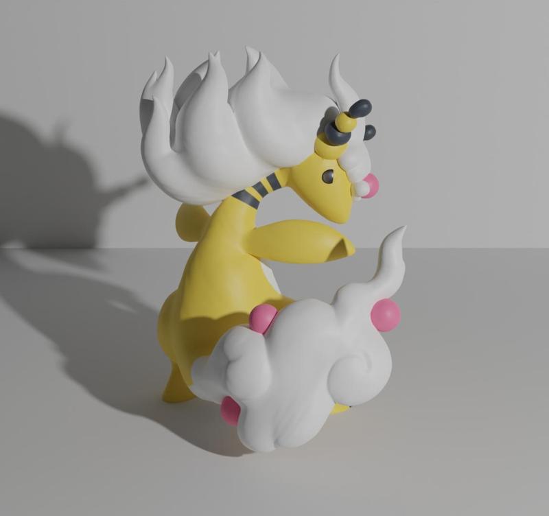 Mega Ampharos pokemon 3D print model