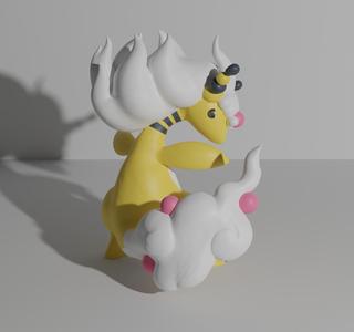 Mega Ampharos pokemon 3D print model