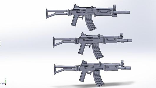 R4-R5-R6 Vector South-African assault rifles 3D print model
