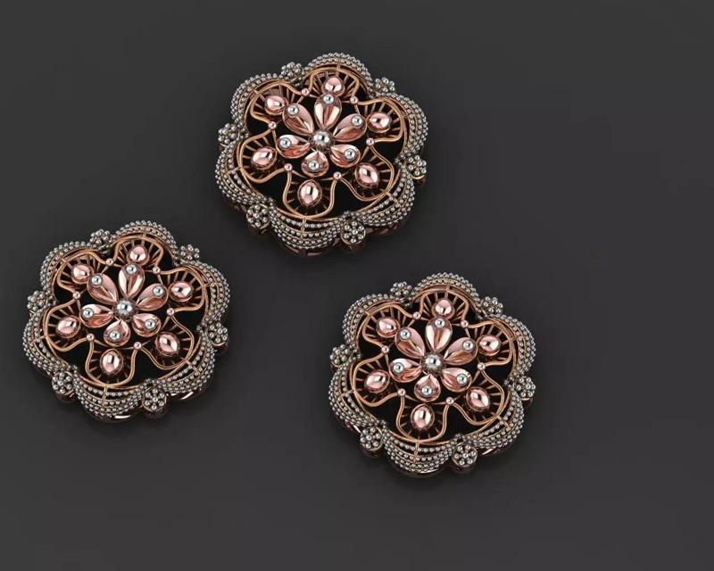 Flower Wire Mesh Ultra Vision Necklace Pendant Link