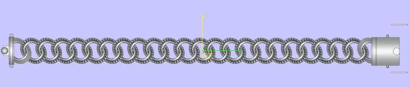 NEW EMERALD DIAMOND CUBAN LINK FOR BRACELET OR NECKLACE 3D MODEL