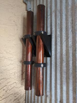 Barbell Dumbell Home gym garage Vertical wall mount AXLE