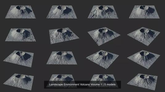 Landscape Environment Volcano Volume 1 3D Model Collection