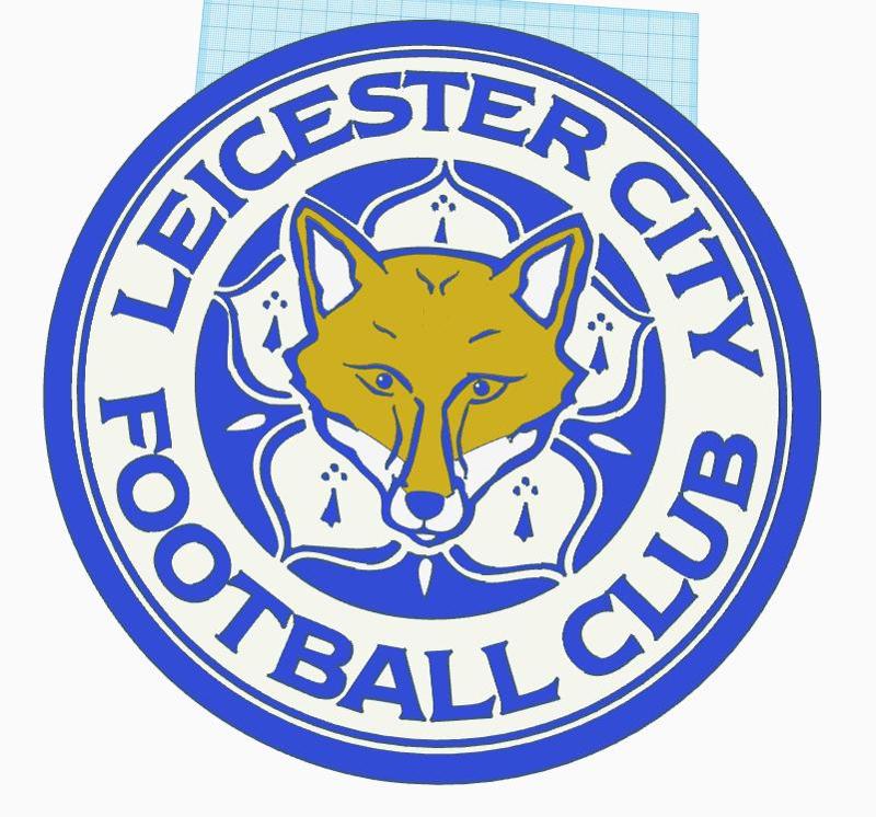 Leicester City Football Club Wall Plaque with Keyhole for Easy Mount