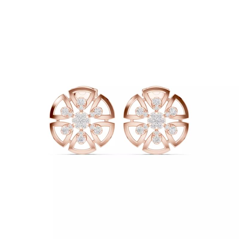 Diamond Studs Earrings 3dm stl renders animation videos details