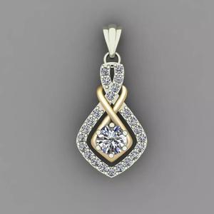 Diamond Women pendant74 3D print Model