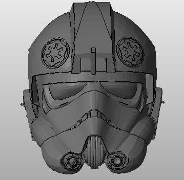 Tie Pilot Helmet, Low poly