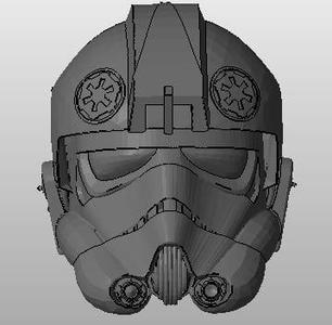 Tie Pilot Helmet, Low poly
