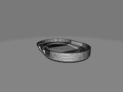 6x4 cm rounded photo locket, filament hinge