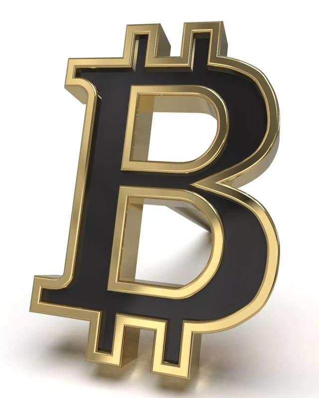 Bitcoin framed stud earring enamel ready