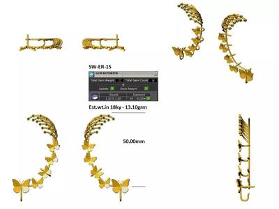 butterfly earcuff earring