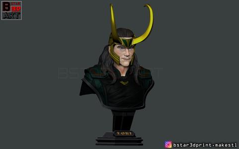 LOKI Bust With Helmet - Tom Hiddleston - - Marvel - Avenger 3D print model