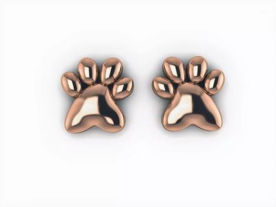 Dog Paw Studs Earrings