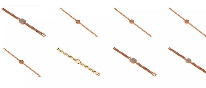 8  Dial Cuban Chain Bracelet 3D Model Collection