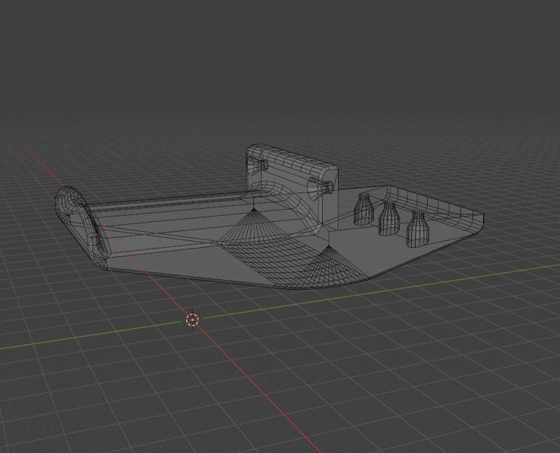 Headphones Desktop Hanger / Hook for 16mm tabletop (with mount holes for D=3mm screws, having conical head D=6mm and H=3mm)