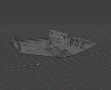 Headphones Desktop Hanger / Hook for 16mm tabletop (with mount holes for D=3mm screws, having conical head D=6mm and H=3mm)