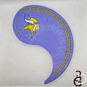 Yin Yang Cribbage Board - Minnesota Vikings
