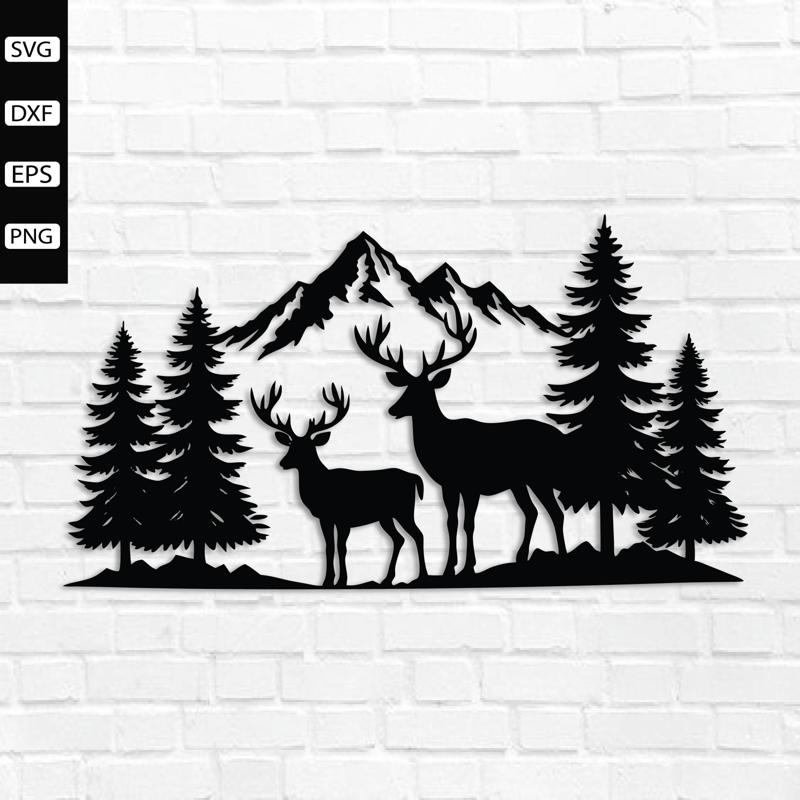 Christmas Metal Wall Art Laser Cut Files