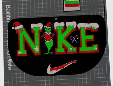 Grinch Christmas, Navidad, Nike Christmas, wall Christmas, 2d nike christmas, 2d Grinch, Christmas Gift