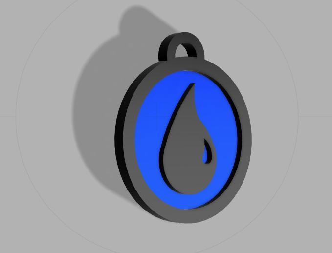 blue mana pendant/keychain