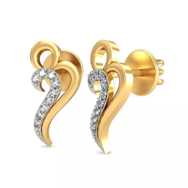 Women Flower Drop Earring 3dm STL OBJ FBX Render Details