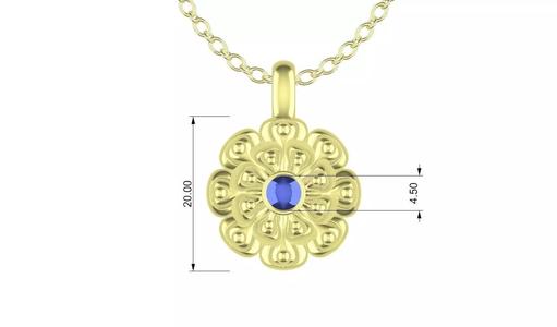 Charm Flower GemStone Necklace Design