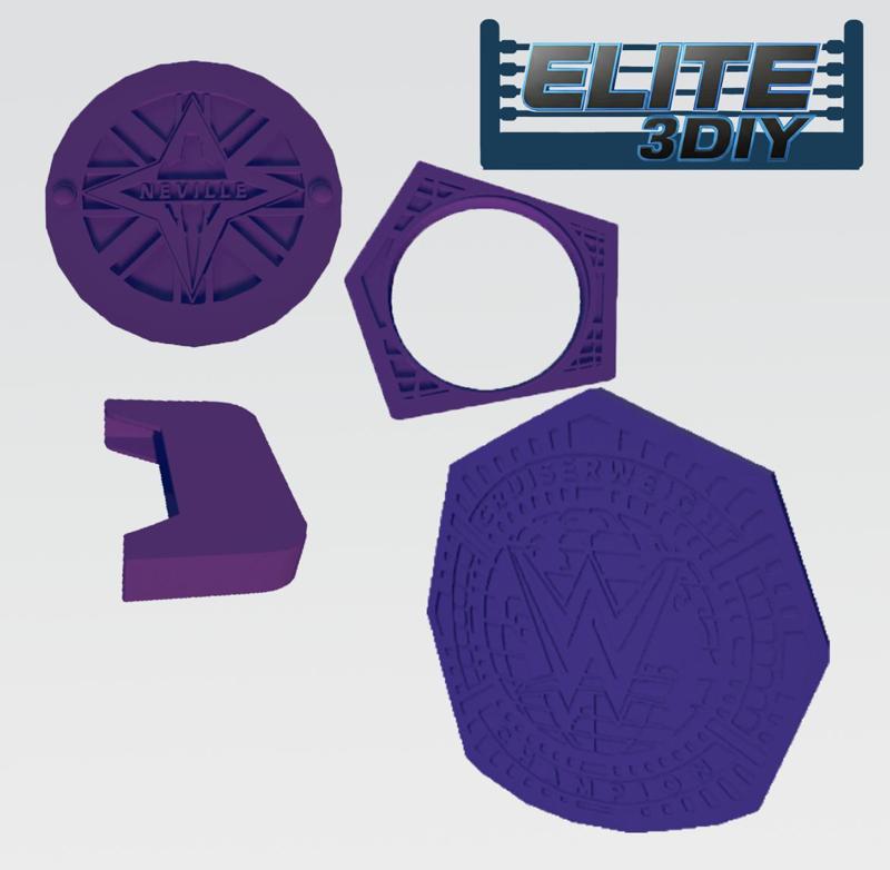 WWE Cruiserweight Championship 2016-2019 Removeable Side Plates