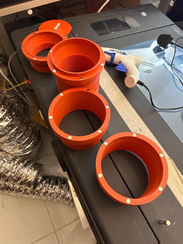 Kit for 120mm flexible exhaust hose