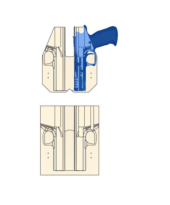 Tanfoglio Limited Custom Holster Mold with TrimJigg