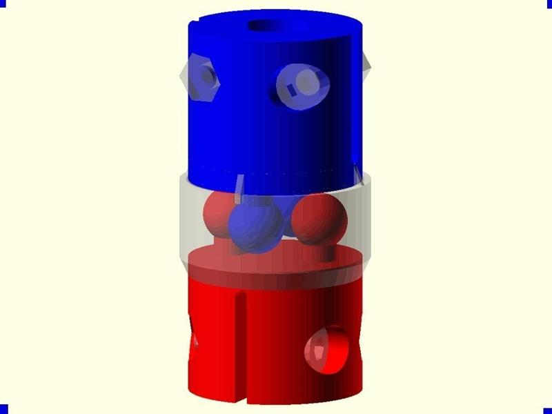 Elastomeric Coupling 0v0: 5mm stepper motor to 8mm threaded shaft
