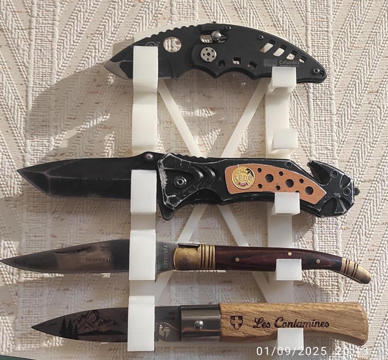 Wall-mounted knife rack