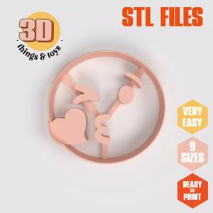 Kiss Emoji - Cookie Cutter Clay - Many Size
