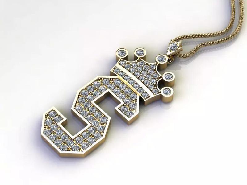 S Letter Pendant