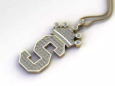 S Letter Pendant