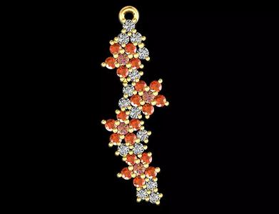 flower topaz pendant