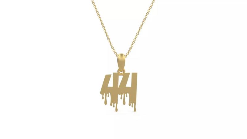 Model 1277 44 Bloody Terror Initial Number Pendant