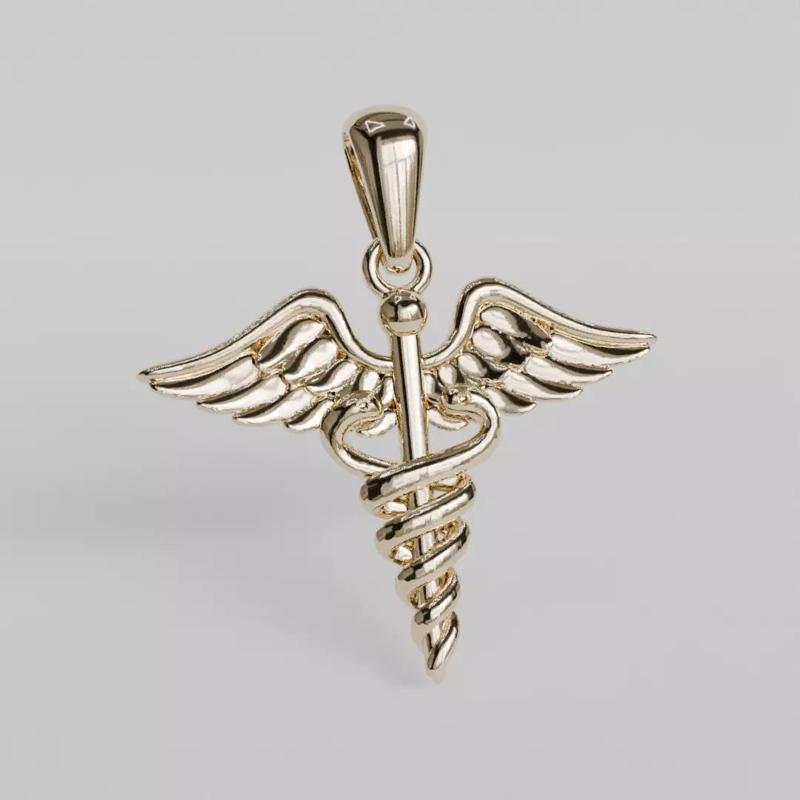 medical caduceus earrings
